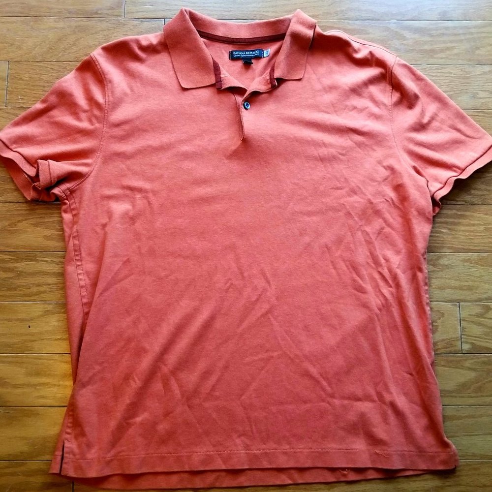 Banana Republic Salmon XL Polo Golf Shirt